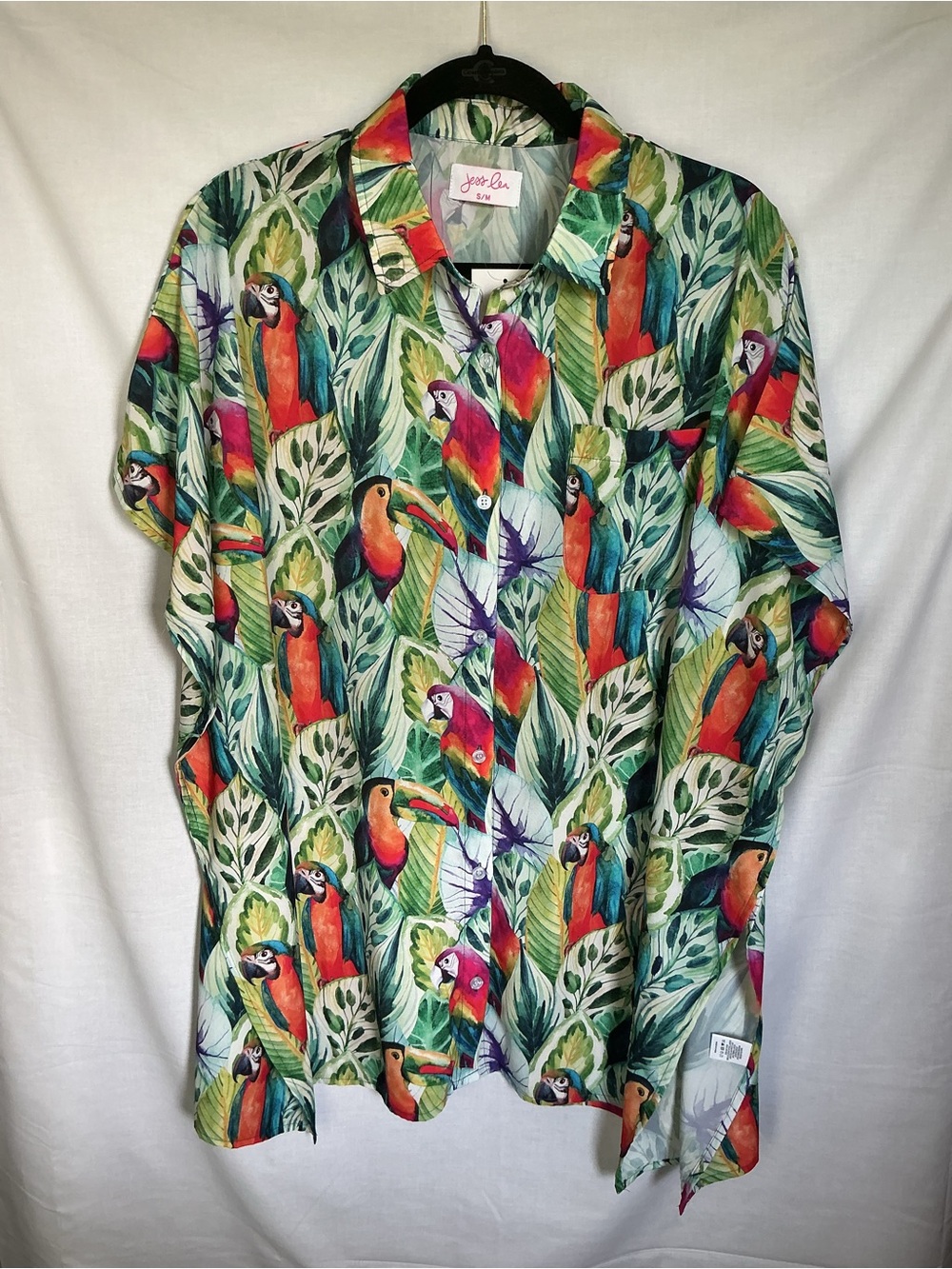 Jess Lea All Things Tropic Button-Down Coverup - Multicolor - S/M